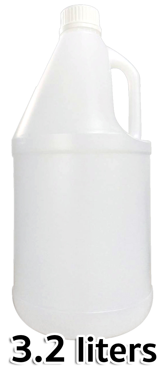 แกลลอน PE กลม 3.2 ลิตร สีใส (พร้อมจุกในและฝา)